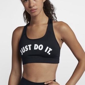 NWT Nike Victory Sports Bra “Just Do It” Black XS
